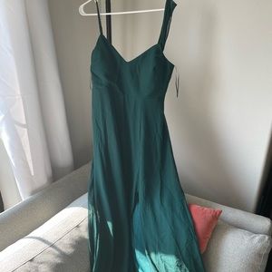 Birdy Grey Bridesmaid Dress. Devin convertible style in Emerald Chiffon. NWT S:L